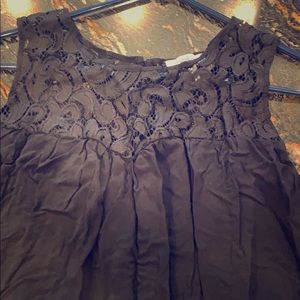 Super cute swing tank. Rayon. Lace top.